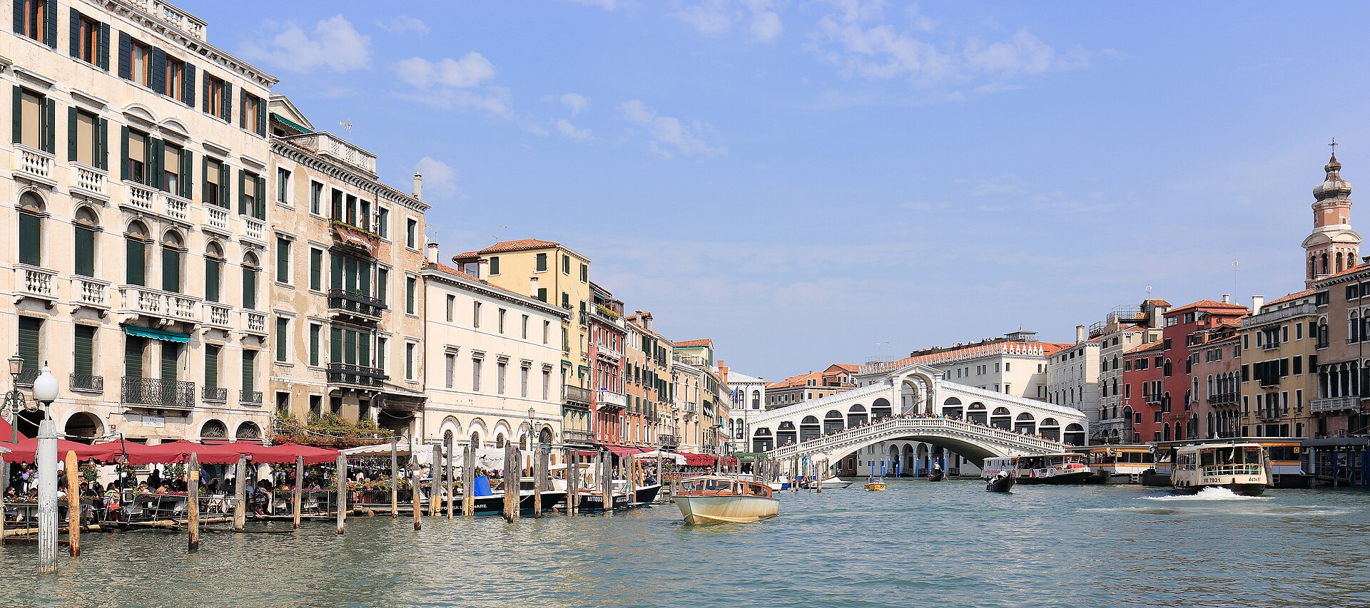 Grand Canal and Rialto Bridge in Venice