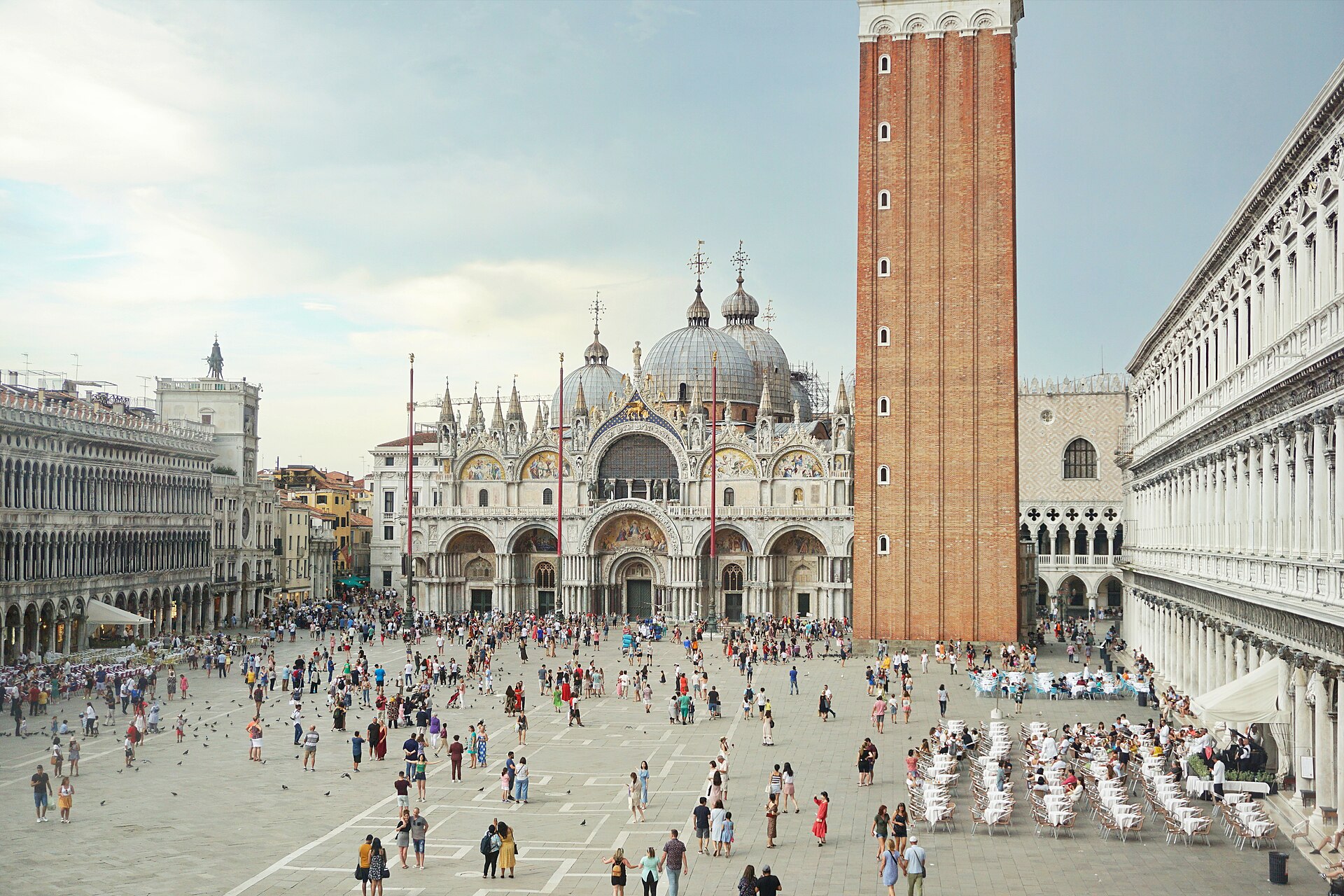 Piazza San Marco and the Basilica in Venice, seen from Museo Correr